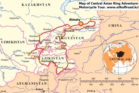 CENTRAL ASIAN RING ADVENTURE MOTORCYCLE TOUR IN CENTRAL ASIA
